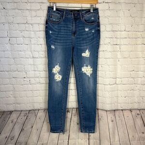 Judy Blue Lemon Patch High Waist Skinny Jeans Style 88233 size 7/28